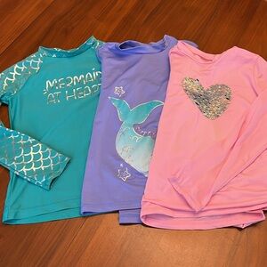 Cat & Jack mermaid rash guard lot size medium
